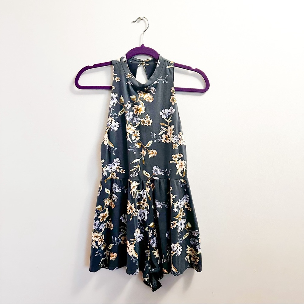 Kimchi Blue Floral High Neck Romper